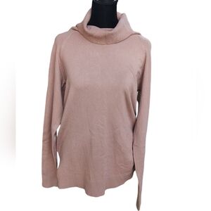 Rose Cowl-Neck Sweater • Hwokefeiyu • Size M • Soft Polyester Blend